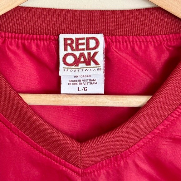 Red Oak OU Oklahoma Sooners NCAA Pullover Windbreaker Jacket Men’s Large - Picture 7 of 7